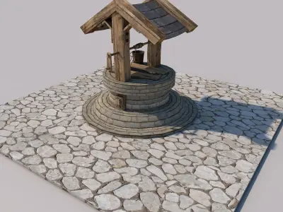 Water Well Low-poly 3D model order