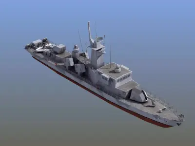 Goteborg Class Missile Boat Low-poly 3D model