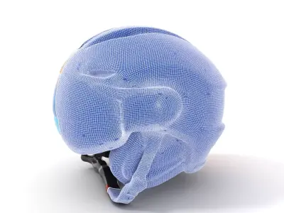 Vibrant Orange Helmet model pack Low-poly 3D model purchase
