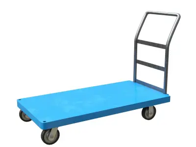 SteelCart Painted Low-poly 3D model