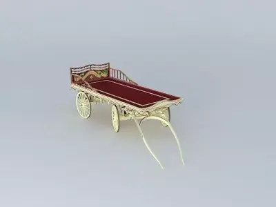 Burton Flatbed Tinker's Wagon Free 3D model