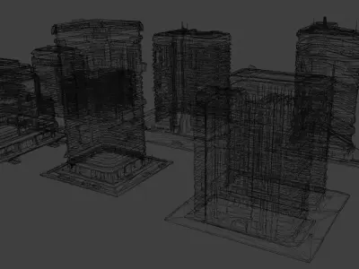 ztr architecture set 5 Low-poly 3D model