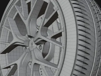 Realistic Astron Martin Tyre 3D model
