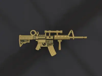 Gun Pendant - Colgante Fusil 3D print model