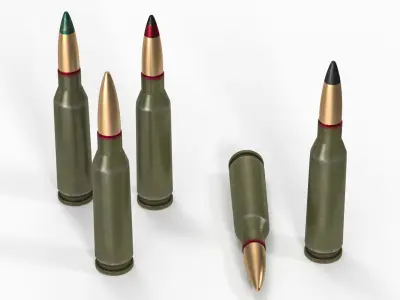 Cartridge AK 74 3D model
