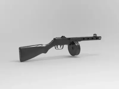 PPSh-41 submachine gun 3D model