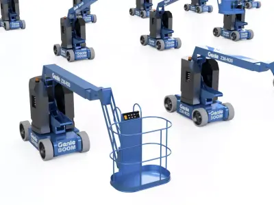 Genie Z30-N20 Articulating Boom Lift 3D Model Pack 18 Poses 3D model