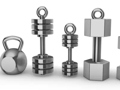 Dumbbell Set Pendants 3D print model