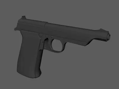 Circa1940 Walther Olympia Hunter 22LR Pistol  Low-poly 3D model