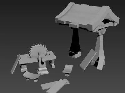 Lumber Mill  Low-poly  Low-poly 3D model