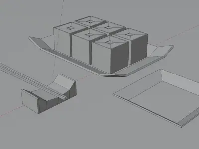 Sushi with chopsticks and souse PBR low-poly NO normales Low-poly 3D model