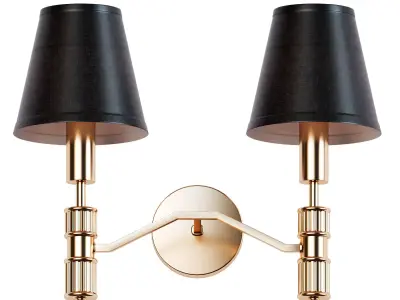 Favourite two gold sconces with shades 3D model