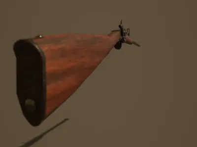 Smith Carbine Game Ready Low-poly 3D model