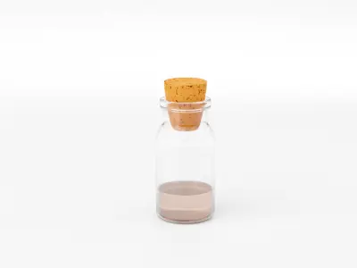 Medical Lab Glass Bottle Realistic 3D model Low-poly 3D model