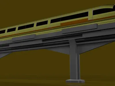 Monorail train 3D model purchase