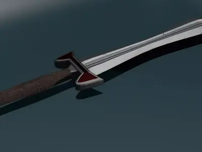 game ready low poly sword Free 3D model buy
