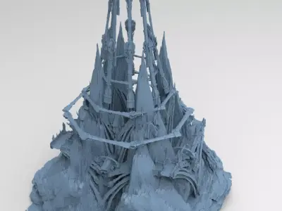 Iron Keep Ringed walkway mount 3D model