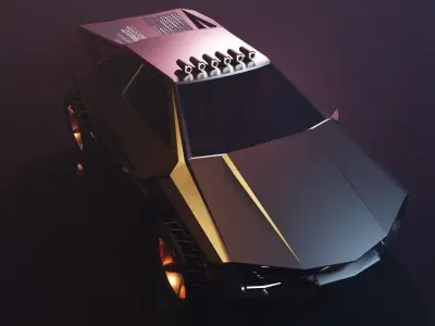 Wyvern concept car Free low-poly 3D model
