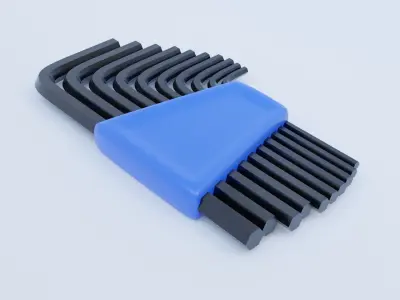 Allen Keys Low-poly 3D model