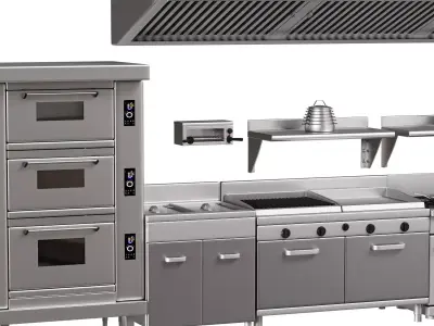  A set of equipment for cafes and restaurants 02 3D model