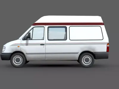 Standard Delivery Van Free low-poly 3D model