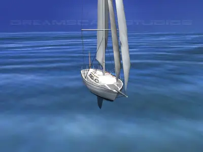 30 Foot Sailboat V16 3D model