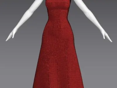 Woman Clothing A-Pose 526 Low-poly 3D model