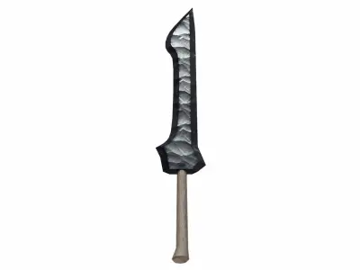 Obsidian sword Low-poly 3D model