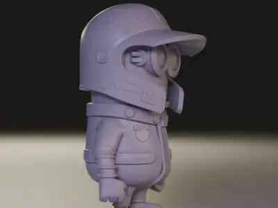 Minions car racer 3D print model