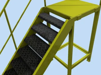 Stairs stair ladders for industrial use 3D model