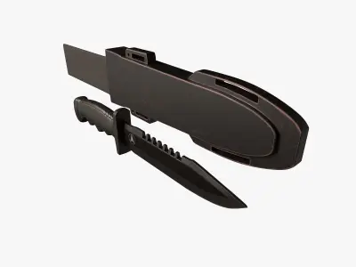 Combat Knife 3D model 6