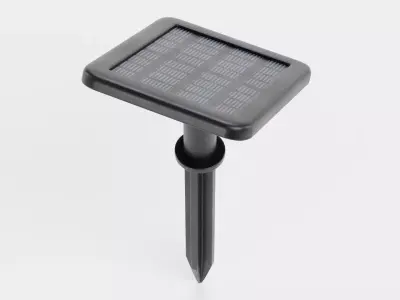 Mini Solar Panel with Ground Spike Low-poly 3D model