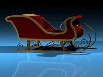 Santa Claus sled 3D model