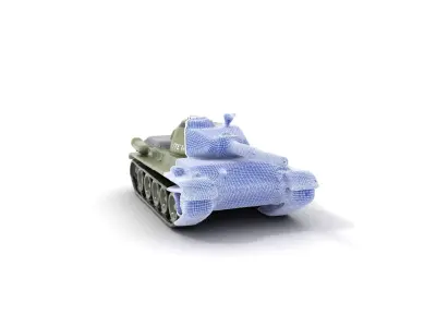 Olive Green Battle Tank model pack Low-poly 3D model