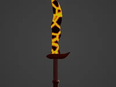 Magma Blade - Game Ready Free low-poly 3D model
