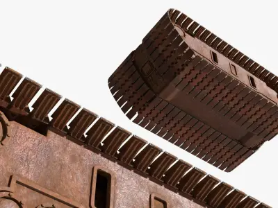 Star Wars Jawa Sandcrawler Tracked Chassis Old 3D model