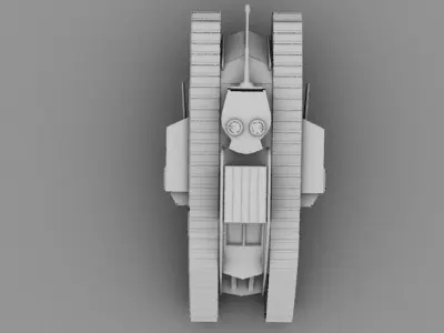 mark 2 tank modification Low-poly 3D model