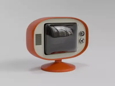 Retro TV Old Style Television 3D Model Low-poly 3D model