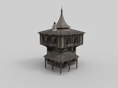 Medieval house fantasy 15 Low-poly 3D model