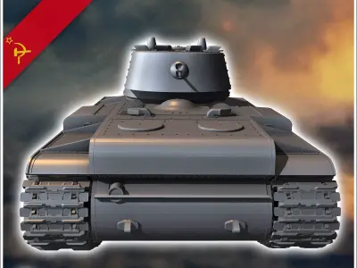 KV-9 M1942 Object 229 - Soviet army WW2 Second World East front 3D print model