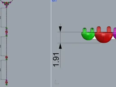 Dangling necklace center part 3D print model