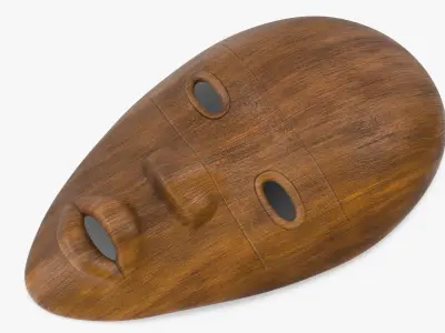  African Mask 6 Wood 