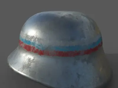 Russian Liberation Army Helmet Free low-poly 3D model