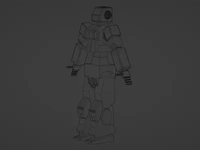 Basic Robot Low-poly 3D model