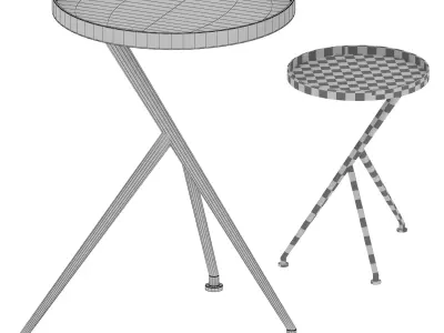 Cecilia Antique Rust Metal Accent Table Crate and Barrel 3D model