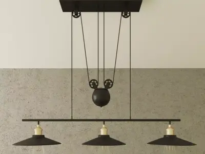 Industrial Lamp  Low-poly 3D model