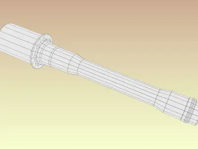 German grenade - Stielhandgranate 24 Low-poly 3D model