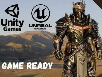 STEEL FURY WARRIOR Low-poly 3D model