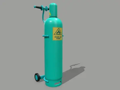 Propane Tank Low-poly 3D model 17