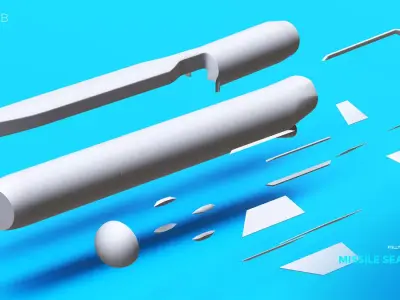 Missile Sea Venom V1 Free low-poly 3D model